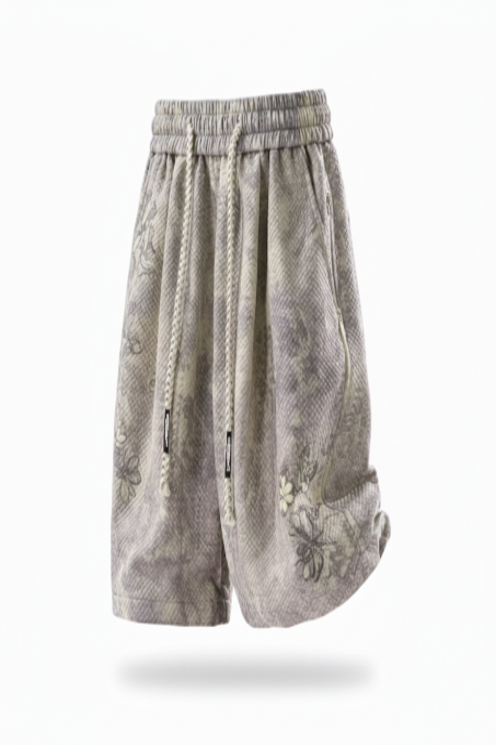 Bermudas "Textured Streetwear" en Tono Rosa Vintage